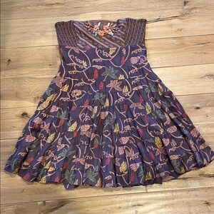 Free People Floral Embroidered Dress
